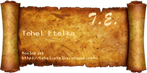 Tehel Etelka névjegykártya